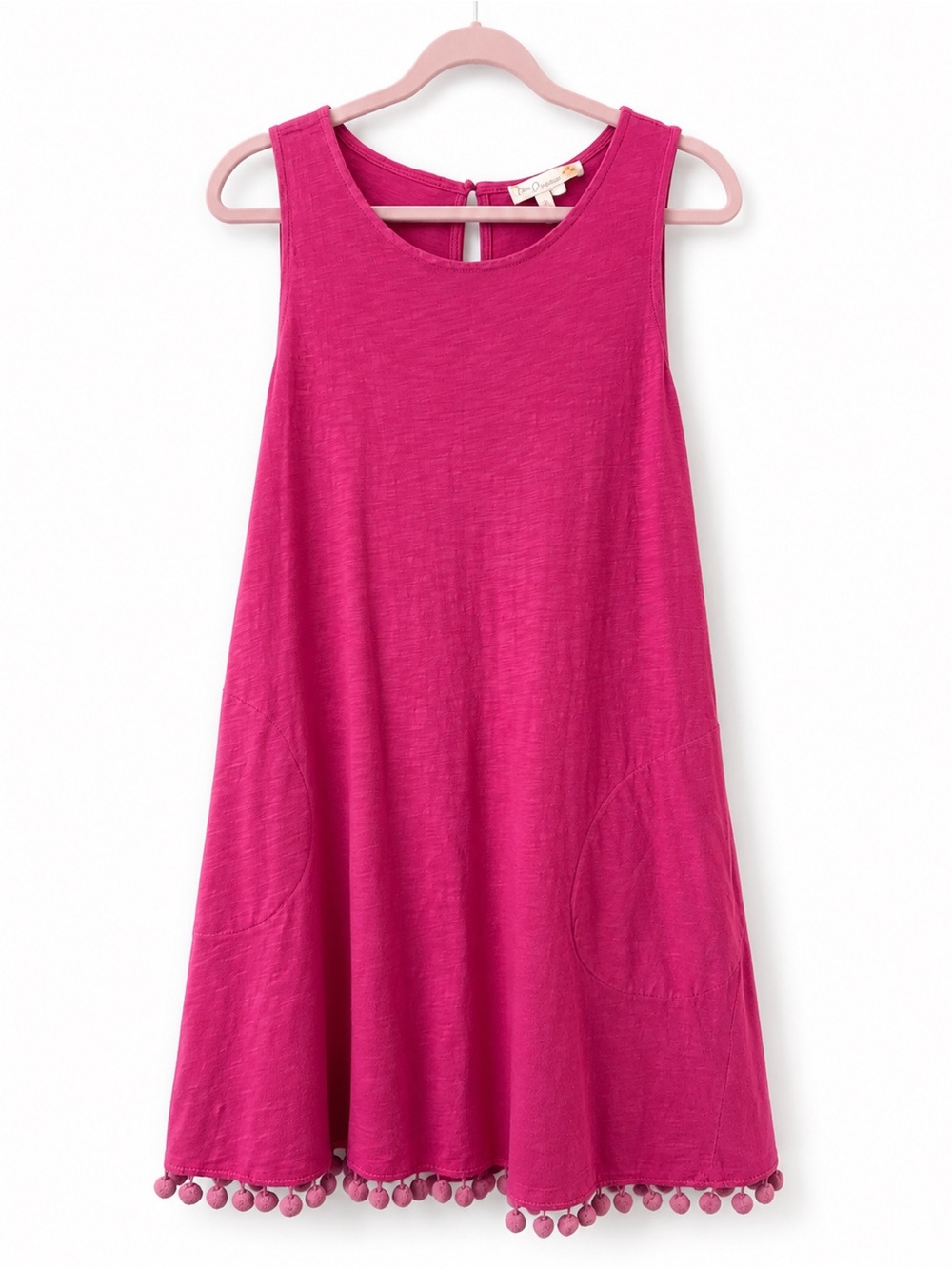 C&C California Pom-Pom Hem Sleeveless Dress